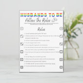 Gay Bachelor Party Game, Volg de regels Kaart (Staand voorkant)