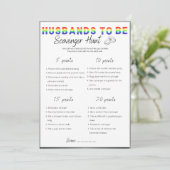 Gay Bachelor Party Spel, Scavenger Hunt Kaart (Staand voorkant)