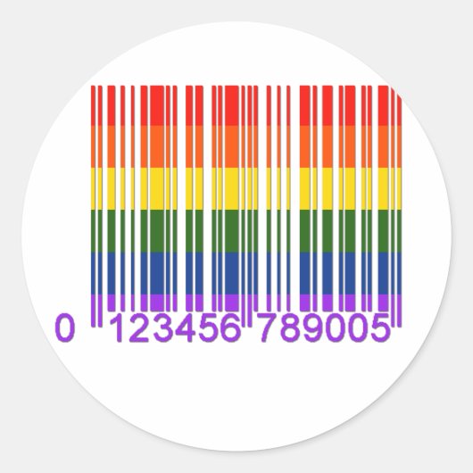 Gay Barcode 1 Ronde Sticker (Voorkant)