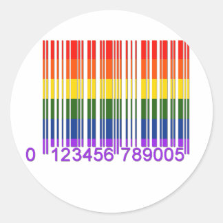 Gay Barcode 1 Ronde Sticker