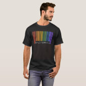 Gay Barcode California Pride LGBTQ Trendy Rainbow  T-shirt (Voorkant volledig)