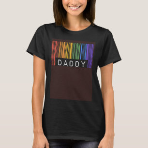 Gay Barcode Dad Trendy Rainbow Gay Pride Flag M T-shirt