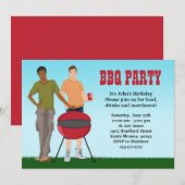 Gay BBQ partijuitnodiging Kaart (Voorkant / Achterkant)