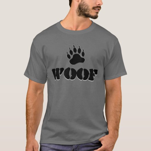 Gay Bear Pride Beerpoot WOOF T-shirt (Voorkant)