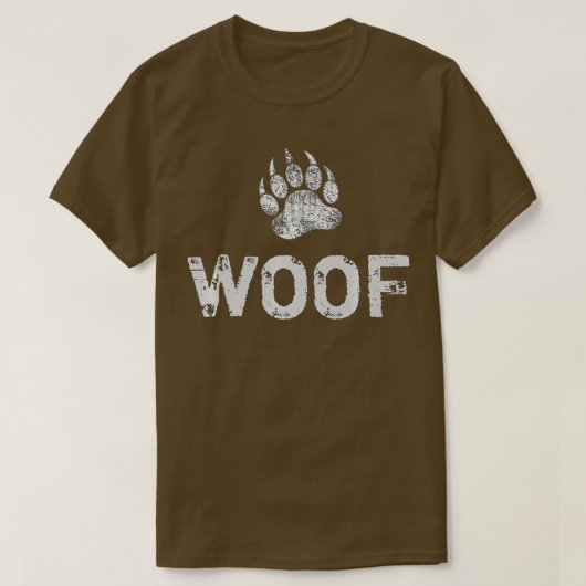 Gay Bear Pride distressed Bear Paw WOOF Premium T-shirt (Design voorkant)