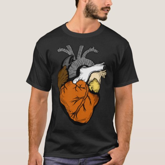 Gay Bear Pride Heart LGBT Retro T-shirt (Voorkant)