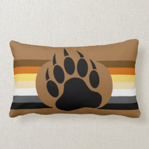 Gay Bear Pride kleuren strepen en Beerpoot Kussen