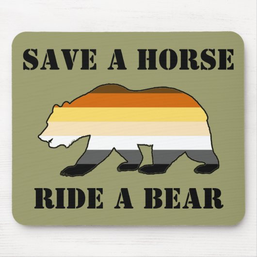 Gay Bear Pride Save A Horse Ride A Bear Muismat (Voorkant)