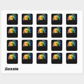 Gay Bear Pride Vierkante Sticker (Vel)