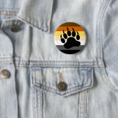 Gay Bear Pride Vlag Beer Poot Ronde Button 5,7 Cm (In situ)