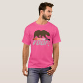 Gay Bear Pride-vlag in distressed WOOF ! T-shirt (Voorkant volledig)