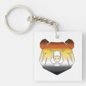 Gay Bear Pride Vlag Kleurige Beer    Sleutelhanger (voorkant)