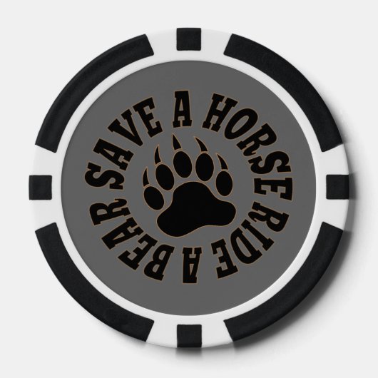 Gay Bear Zwarte pokerfiches Pokerchips (Voorkant)