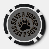 Gay Bear Zwarte pokerfiches Pokerchips (Achterkant)
