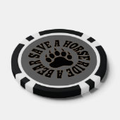 Gay Bear Zwarte pokerfiches Pokerchips (Enkel)