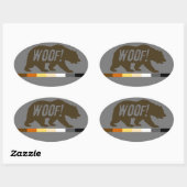 Gay Bears Pride Vlag Beer Woof Ovale Sticker (Vel)