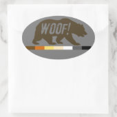 Gay Bears Pride Vlag Beer Woof Ovale Sticker (Tas)