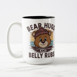 GAY BEER BEER KNUFFELS EN BUIK WRIJFT BEER PRIDE TWEEKLEURIGE KOFFIEMOK