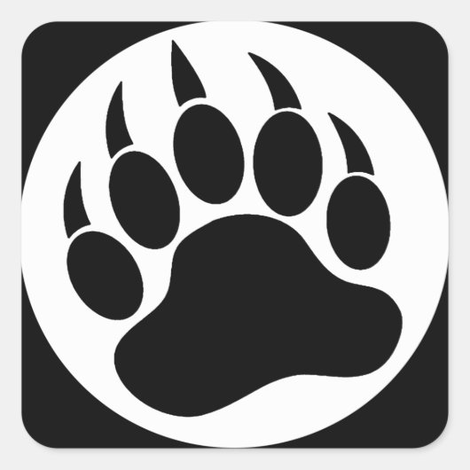 Gay Beer claw/Paw in B & W-Square Stickers (Voorkant)