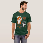 Gay Beer Hamster in Space Gay Beer Pride T-shirt (Voorkant volledig)