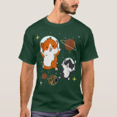 Gay Beer Hamster in Space Gay Beer Pride T-shirt (Voorkant)