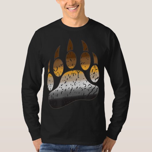 Gay Beer Paw Pride Distress T-shirt (Voorkant)
