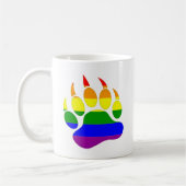 Gay Beer paw Rainbow Flag Koffiemok (Links)