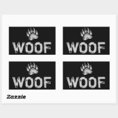 Gay Beer Pride-Beer Pauw WOOF Rechthoekige Sticker (Vel)