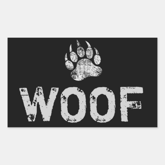 Gay Beer Pride-Beer Pauw WOOF Rechthoekige Sticker (Voorkant)