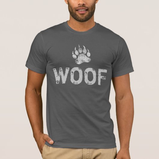 Gay Beer Pride-Beer Pauw WOOF T-shirt (Voorkant)