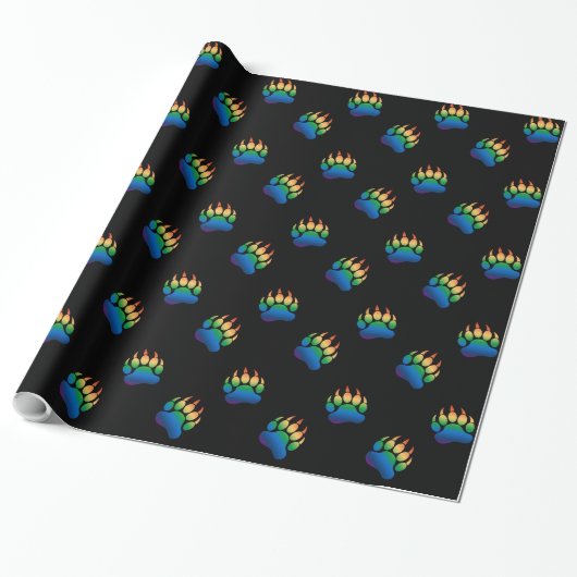 Gay Beer Pride Beer Paw Cadeaupapier (Uitgerold)