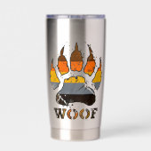 Gay beer pride beer paw woof beer pride vlag geïsoleerde drinkbeker (Achterkant)