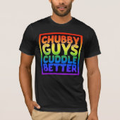 Gay Beer Pride Chubby Guys Knuffelen Beter T-shirt (Voorkant)