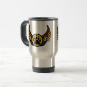 Gay Beer Pride Flag Angel Wing Beer Paw Reisbeker (Voorkant links)