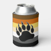 Gay Beer Pride Flag Beer Paw Blikjeskoeler (Blikje Voorkant)