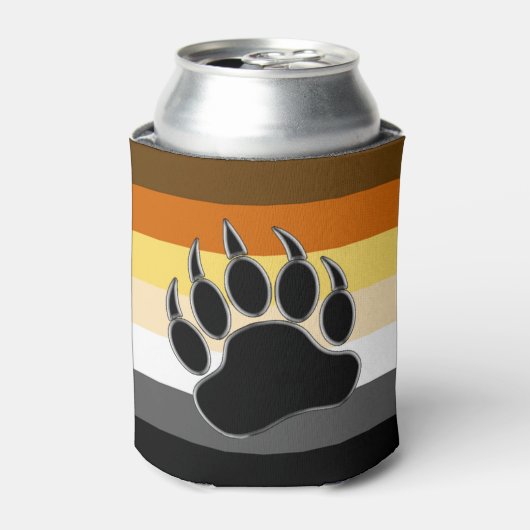 Gay Beer Pride Flag Beer Paw Blikjeskoeler (Blikje Voorkant)