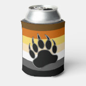 Gay Beer Pride Flag Beer Paw Blikjeskoeler (Blikje Achterkant)