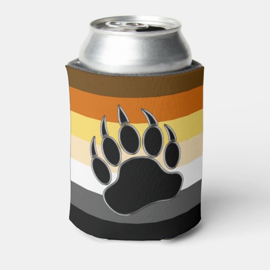 Gay Beer Pride Flag Beer Paw Blikjeskoeler (Blikje Achterkant)