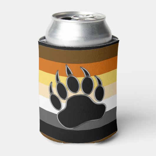 Gay Beer Pride Flag Beer Paw Blikjeskoeler (Blikje Voorkant)