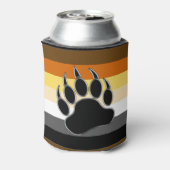 Gay Beer Pride Flag Beer Paw Blikjeskoeler (Blikje Achterkant)