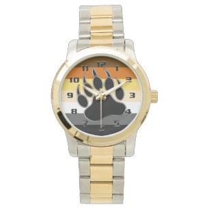Gay Beer Pride Flag Beer Paw Horloge