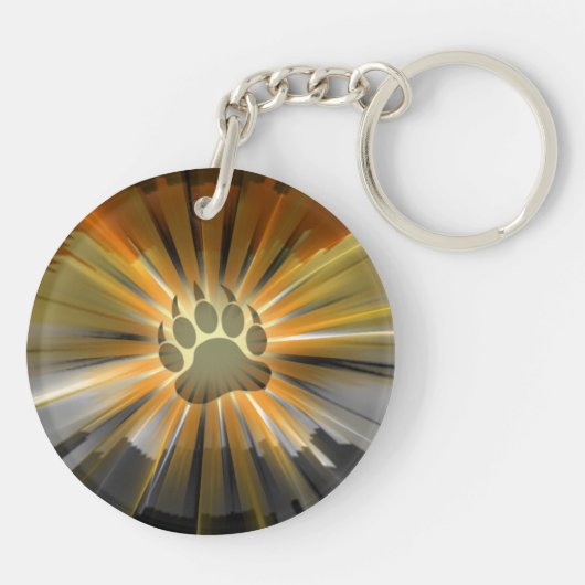 Gay Beer Pride Flag Beer Paw Sleutelhanger (Achterkant)