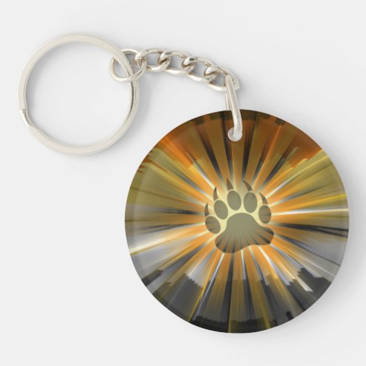 Gay Beer Pride Flag Beer Paw Sleutelhanger (Voorkant)