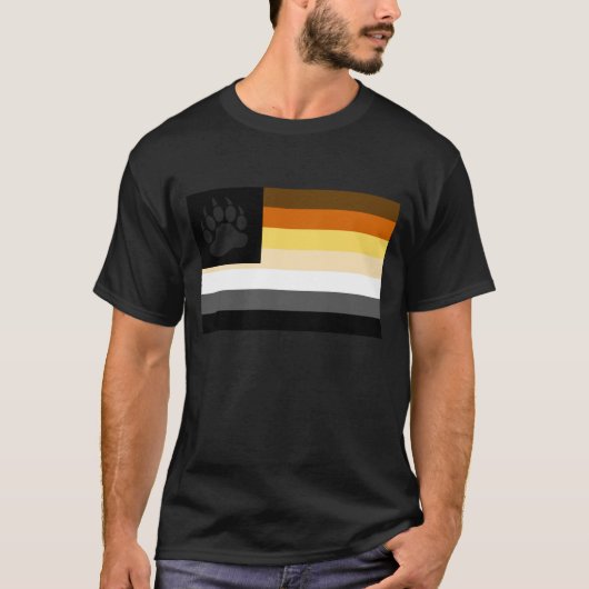 Gay Beer Pride Flag Beer Paw T-shirt (Voorkant)