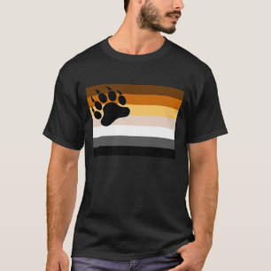 Gay Beer Pride Flag Black Beer Paw - Shirt