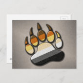 Gay Beer Pride Flag Colour Paw Symbool Briefkaart (Voorkant / Achterkant)