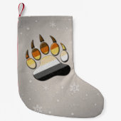 Gay Beer Pride Flag Colour Paw Symbool Kleine Kerstsok (Voorkant)