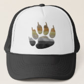 Gay Beer Pride Flag Colour Paw Symbool Trucker Pet (Voorkant)