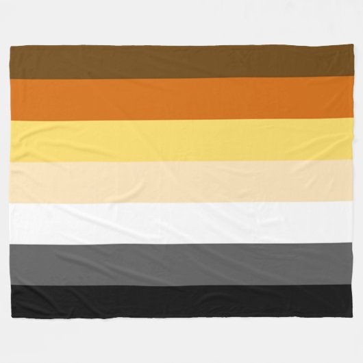 Gay Beer Pride Flag Fleece Deken (Voorkant (Horizontaal))