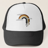 Gay Beer Pride Flag Minimalist Drip Rainbow-ontwer Trucker Pet (Voorkant)